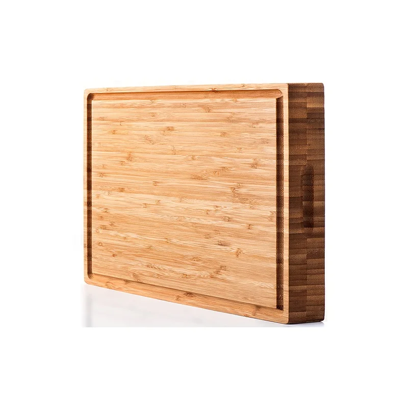 Bamboo Chopping Boards for Kitchen with Deep Juice Groove Organic Acacia Butcher Block for Meat and Vegetable