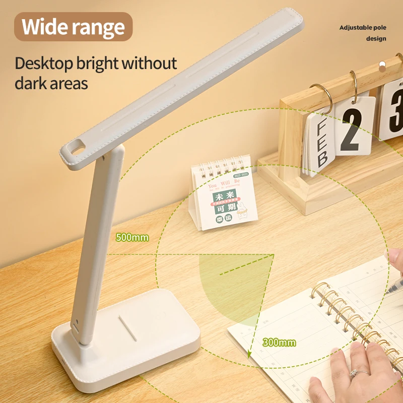Eye protection desk lamp with pen holder for reading, charging, plugging in, dormitory bedroom, reading desk lamp