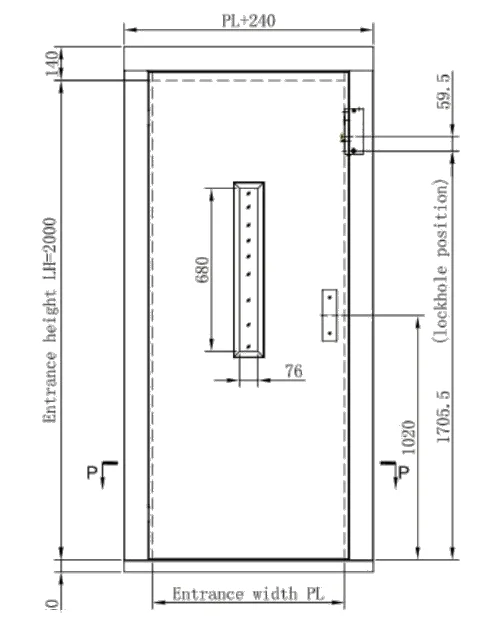 Chinese original semi-automatic elevator door system manual door S002