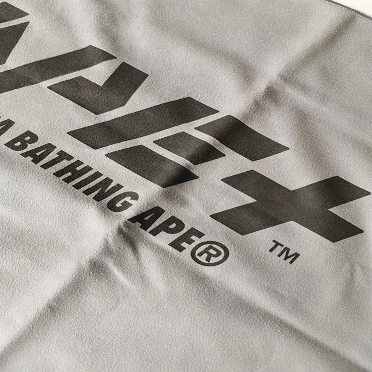 
heat transfer printing microfiber sports towel 100% polyester custom logo lightweight travel gym compact sports towel 