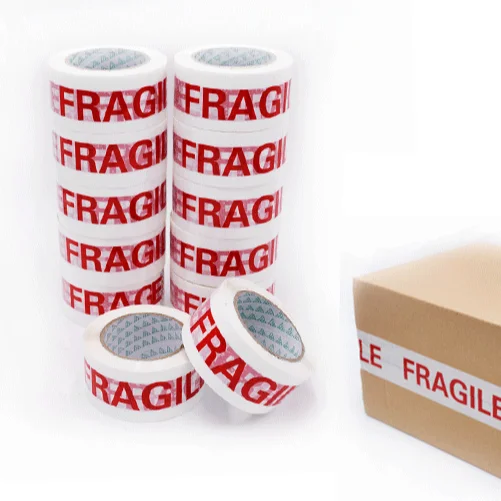 Customs logo printed fragile packaging adhesive tape