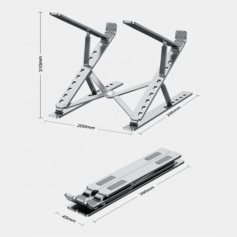 Portable Laptop Stand Aluminium Foldable Bracket Adjustable Notebook Holder Tablet Base For PC Computer