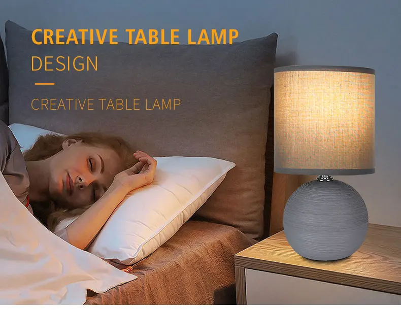 SML Nordic Table Lamps Ceramics Desk Lights Korean Bedside Night Light shade Living Room Home Japanese Lighting