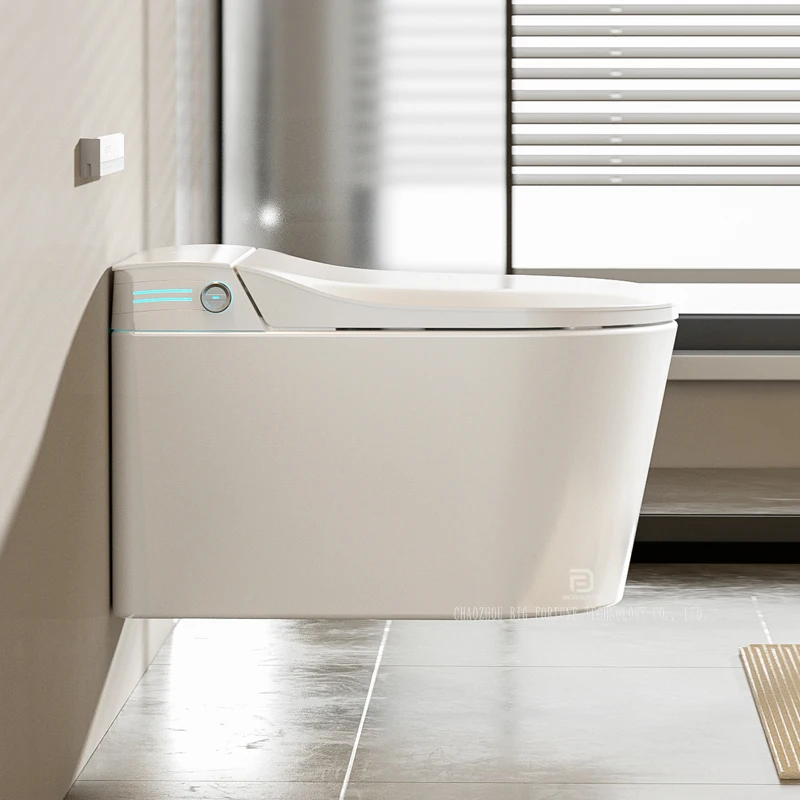 High Quality Wall Mounted Automatic Water Closet Bathroom Ceramic Hanging Intelligent Toilet Bowl Wall Hung Smart Toilet