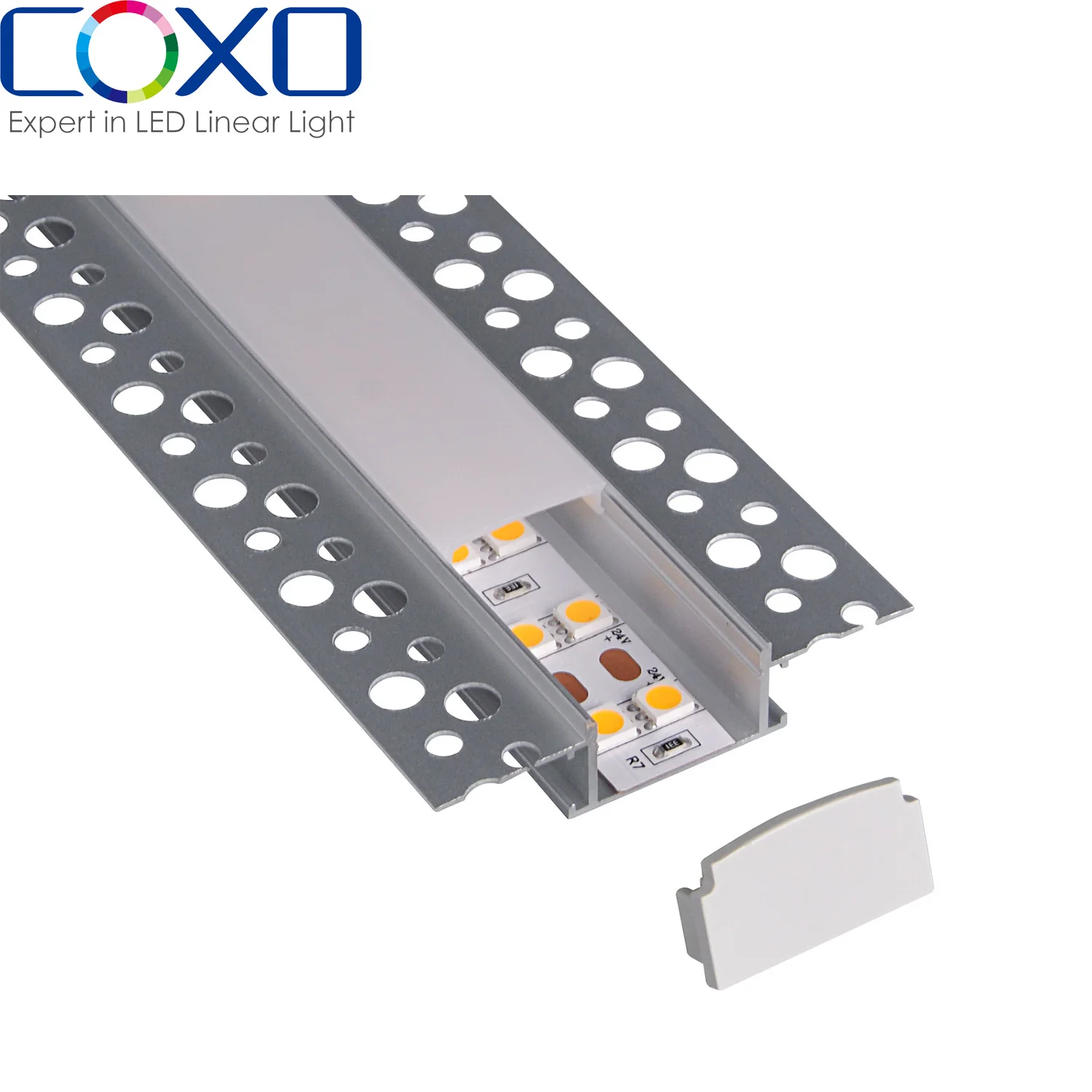 Светодиодный встраиваемый алюминиевый профильный канал C095