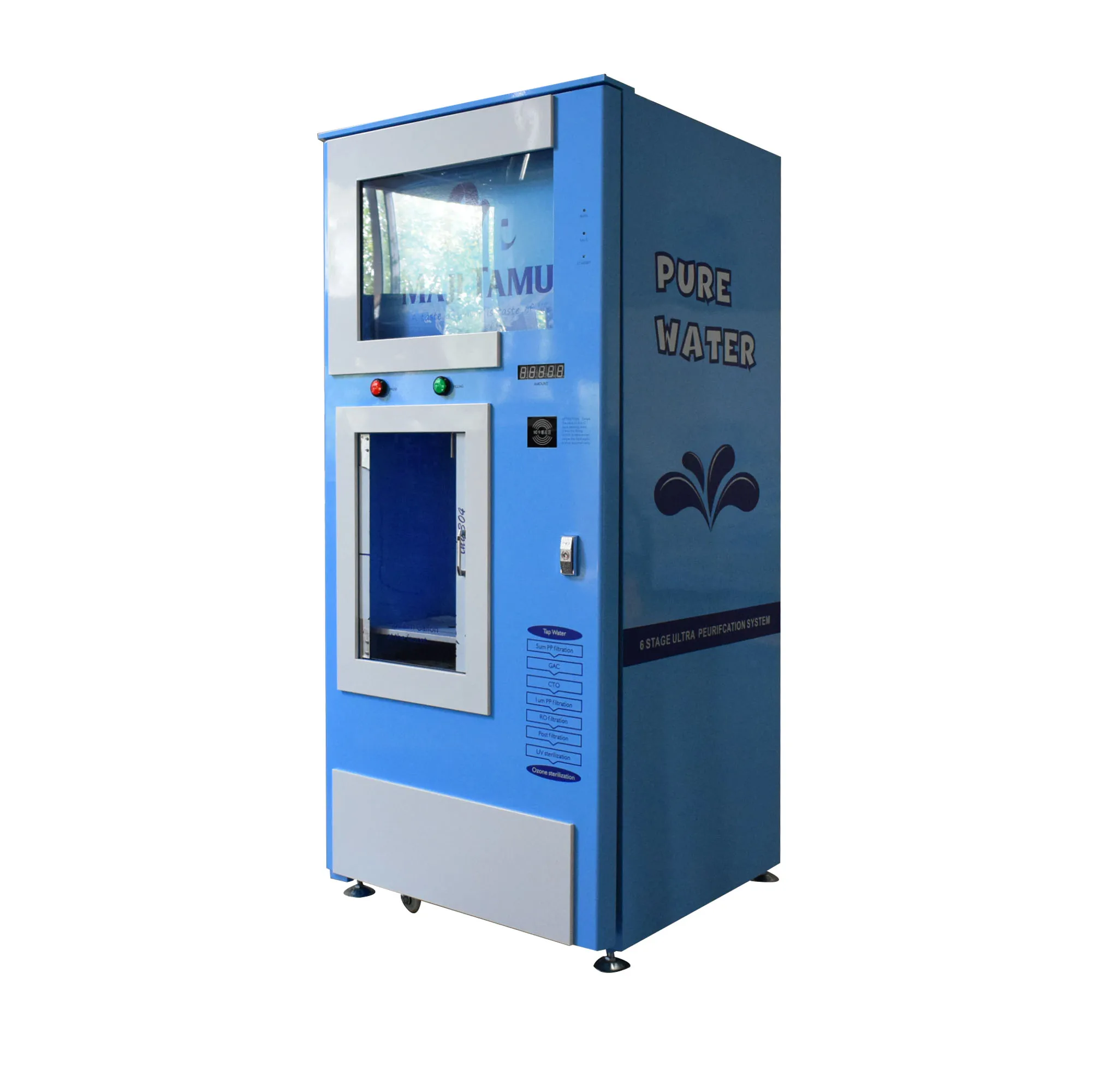 automatic drink water  vending machine can used cash /coin vending machine to exchange machine your foreign coins