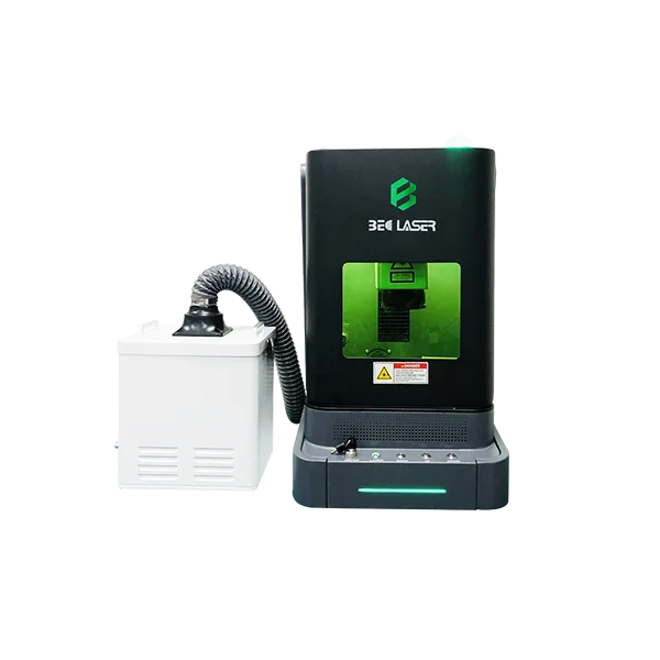 80w 60w Enclosed  coin laser deep engraving machine for stainless steel bottle ring aluminum steel automatic diy marking