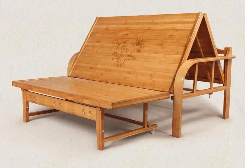 Modern Deisgn Assemble Easily Adjustable Bed Base Foldable Living Room Bamboo Sofa Bed