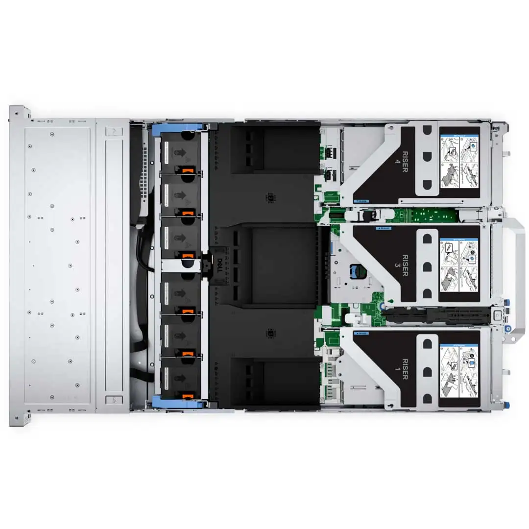 Серверное устройство Poweredge R760 мощный серверный компьютер Intel Xeon Масштабируемые процессоры 32 DDR5 RDIMMS Rack Server