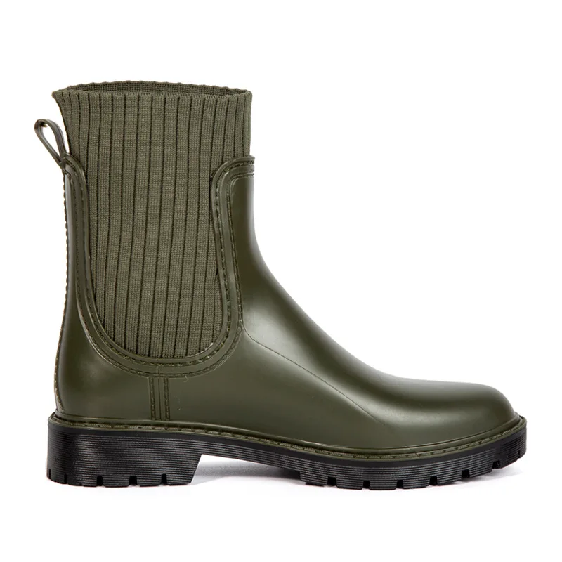 Rainy Season Products Custom LOGO Waterproof Ankle pvc  Shoes Wellies Rain Boots