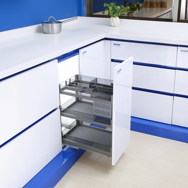 Многофункциональный кухонный шкаф аксессуары мягко закрывающийся ящик Корзина для приправ выдвижной ящик корзина