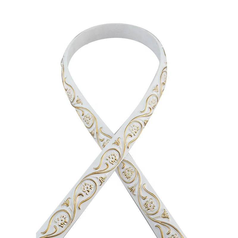 Modern 3D Decorative Wood Ceiling Molding Trim Self-Adhesive Flexible for Hotel Home & Door Mirror Painted Surface Treatment