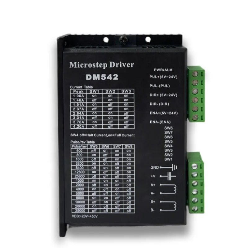 Flythrough high speed NEMA 23 DM542  ac dc motor speed controller or stepper motor drivers DM542
