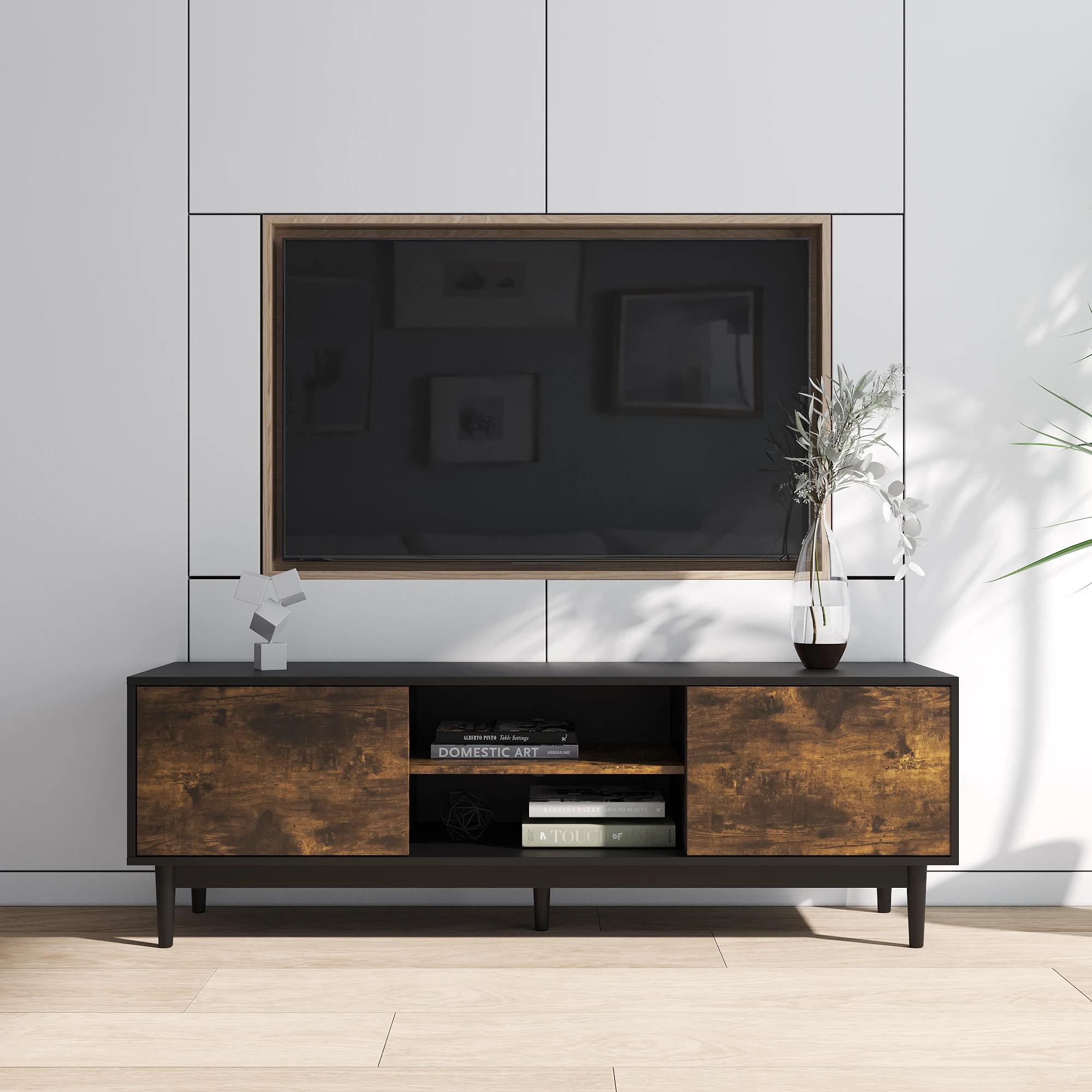 new design living room modern furniture  white shelf mid century tv stand led high glass mounted classic tv desk cabinet