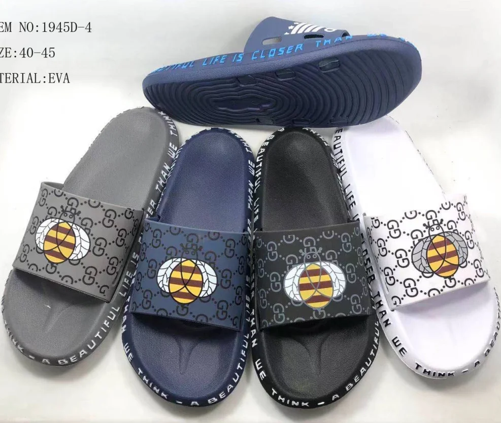 China Cheap Sandals Men Slippers,Custom Printed Summer Slippers  ,Wholesale Fashion Custom Slippers men