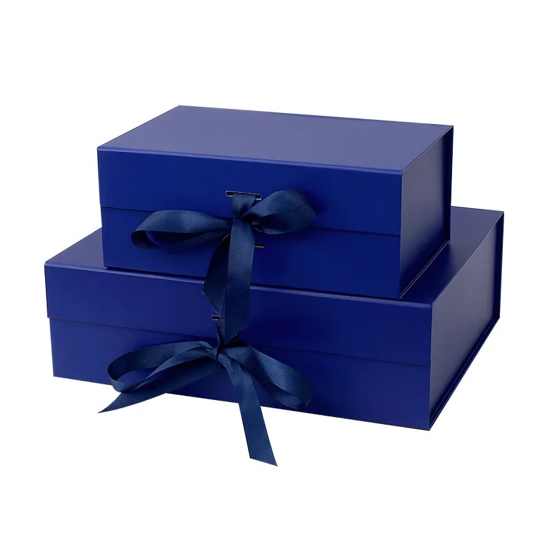 Custom luxury wedding dress easy to assemble  packing cardboard box birthday guest gift flat pack collapsible boxes