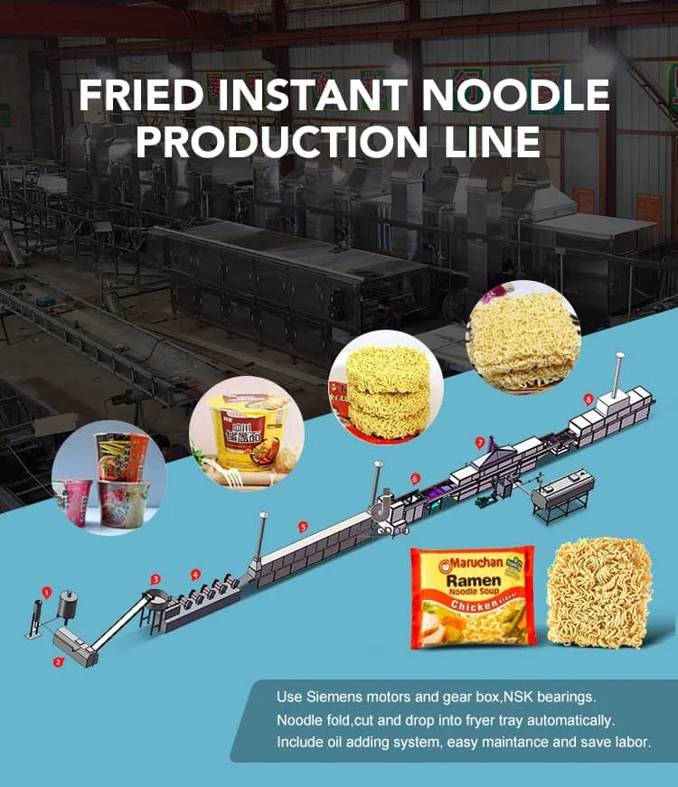 Automatic Dried Halal Ramen Rice Konjac Noodles Instant Cup Noodle Making Machine Production Line