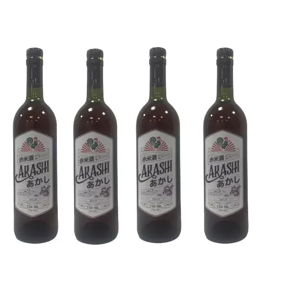 Fruit Wine Beverage Liquor Glass Bottle AKASHI 750ml black sticky rice liquor