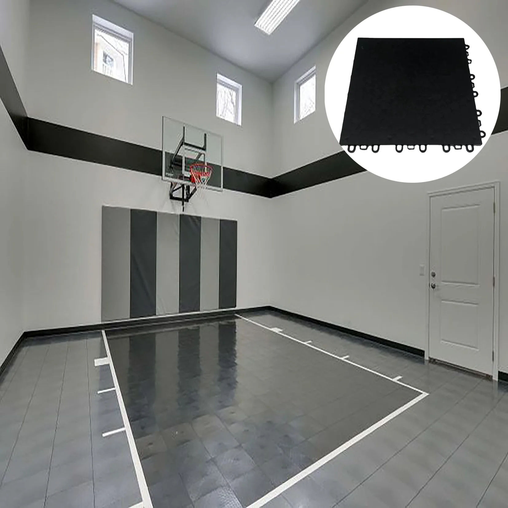 Hot!Wanhe direct manufacturer indoor&outdoor  plastic ice hockey/skating/tennis/basketball interlocking tiles sports court floor