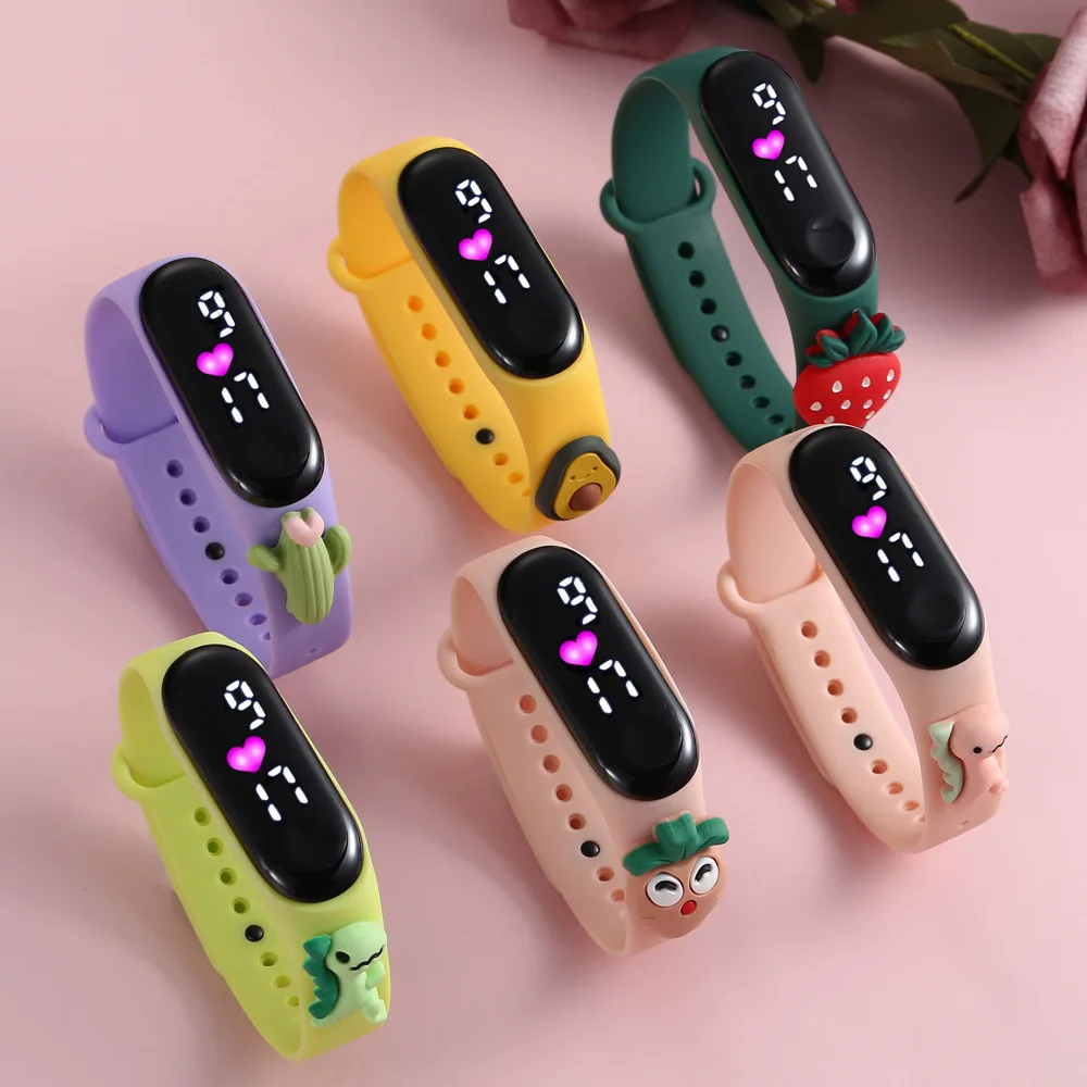 New love electronic watch fashion trend creative cute doll LED light sports electronic bracelet watch