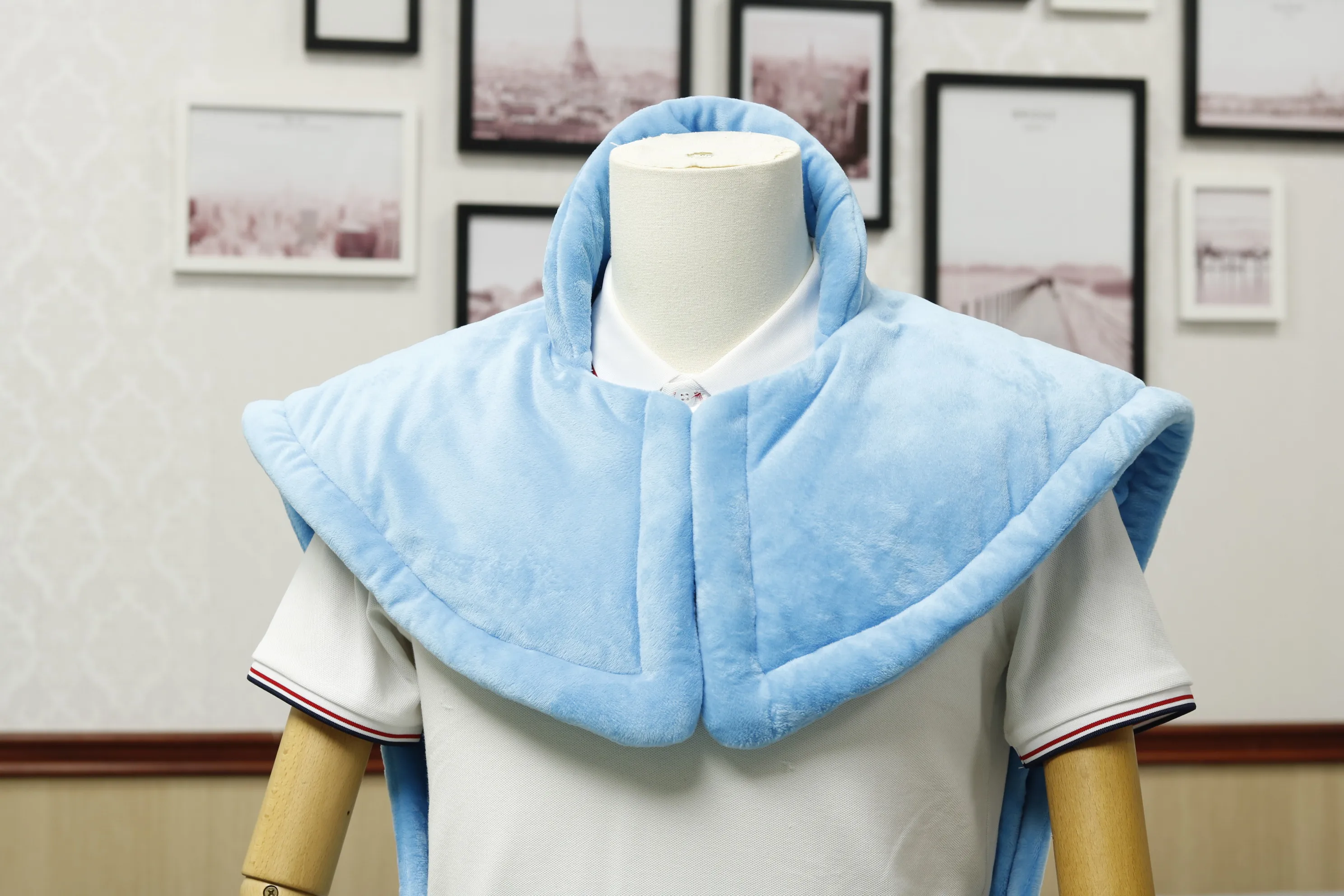 Large Heat Wrap with 6 Heating Levels and Auto-off, Electric Weighted Heated Back Wrap with Strap for Neck and Shoulders