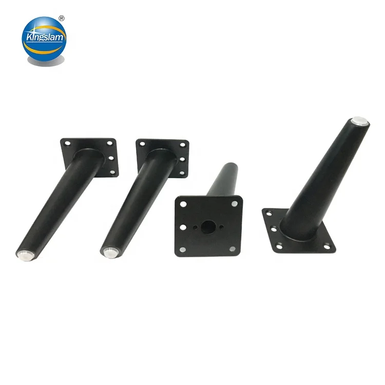 7 Inch Steel Furniture Table Leg Round Tapered Sofa Legs, Slant Metal Cabinet Feet Furniture Leg Hardware for Coffee Table