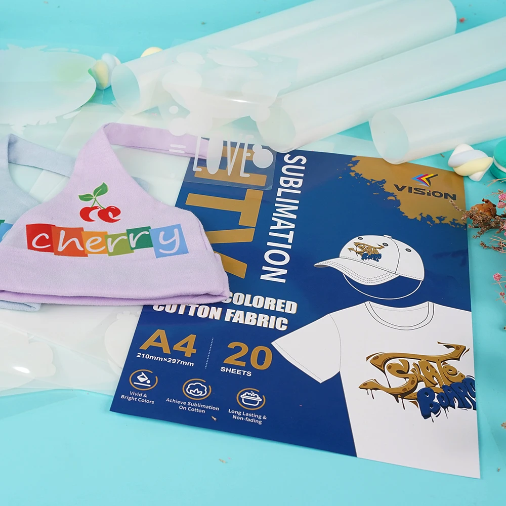 Washable Durable Sublimation Heat Transfer Vinyl Clear HTV Vinyl for Sublimation Shirts Cotton Fabric