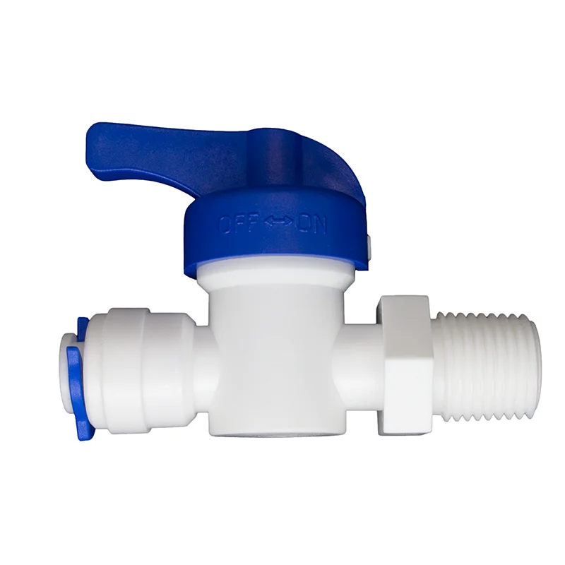plastic quick fitting straight inline manual shut off Ball valve Hand valve for RO system