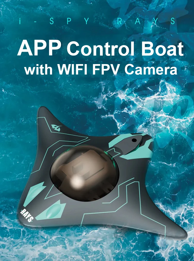 DWI Dowellin 2.4G 6CH RC Boat APP Control with Camera WIFI FPV Underwater Photography