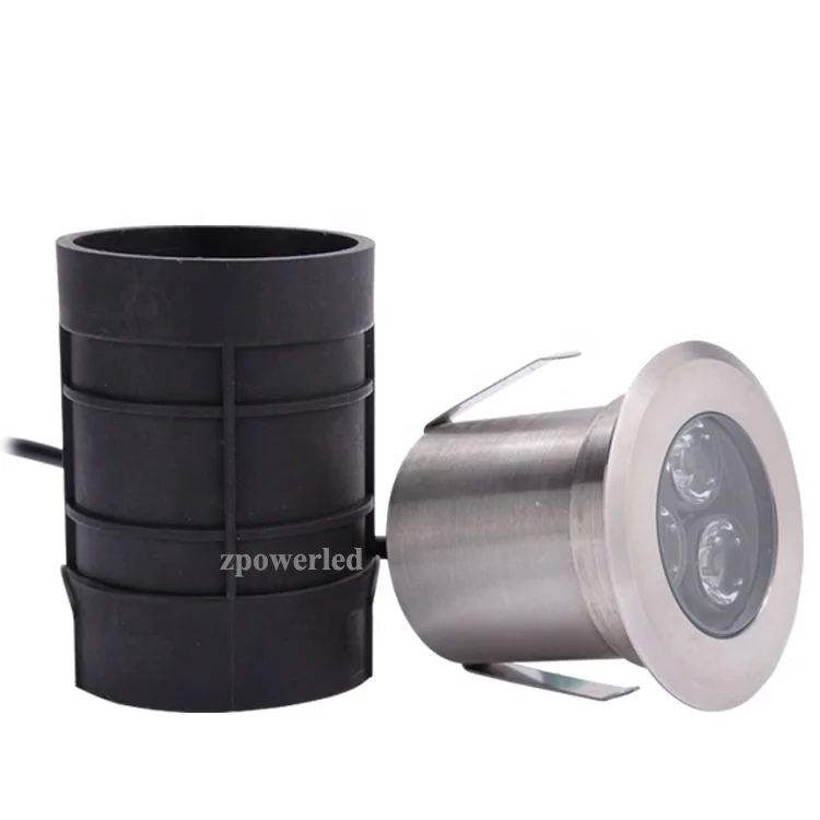 RGB Color Changing 12V 24V 110V IP67 Outdoor Underground Deck Light 3W LED Ground Buried Light