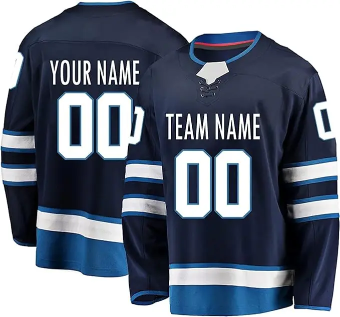 Custom Design logo Picture Thermal Sublimation Embroidery Hockey Jersey