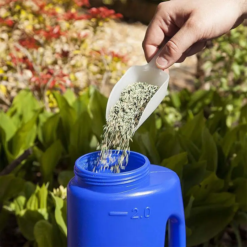 
seed spreader handheld salt and seed spreader adjustable hole size fertilizer seeds insect repellent ice melter de icer 