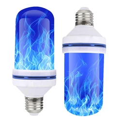 Halloween Decorations Fire Burn Effect E26 E27 Base Gravity Sensor Led Flame Light Bulb