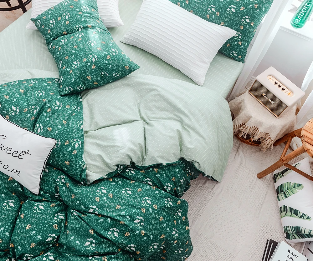 Top quality thick quilt fitted sheet latest luxury printed plain cotton quilted bedding sets