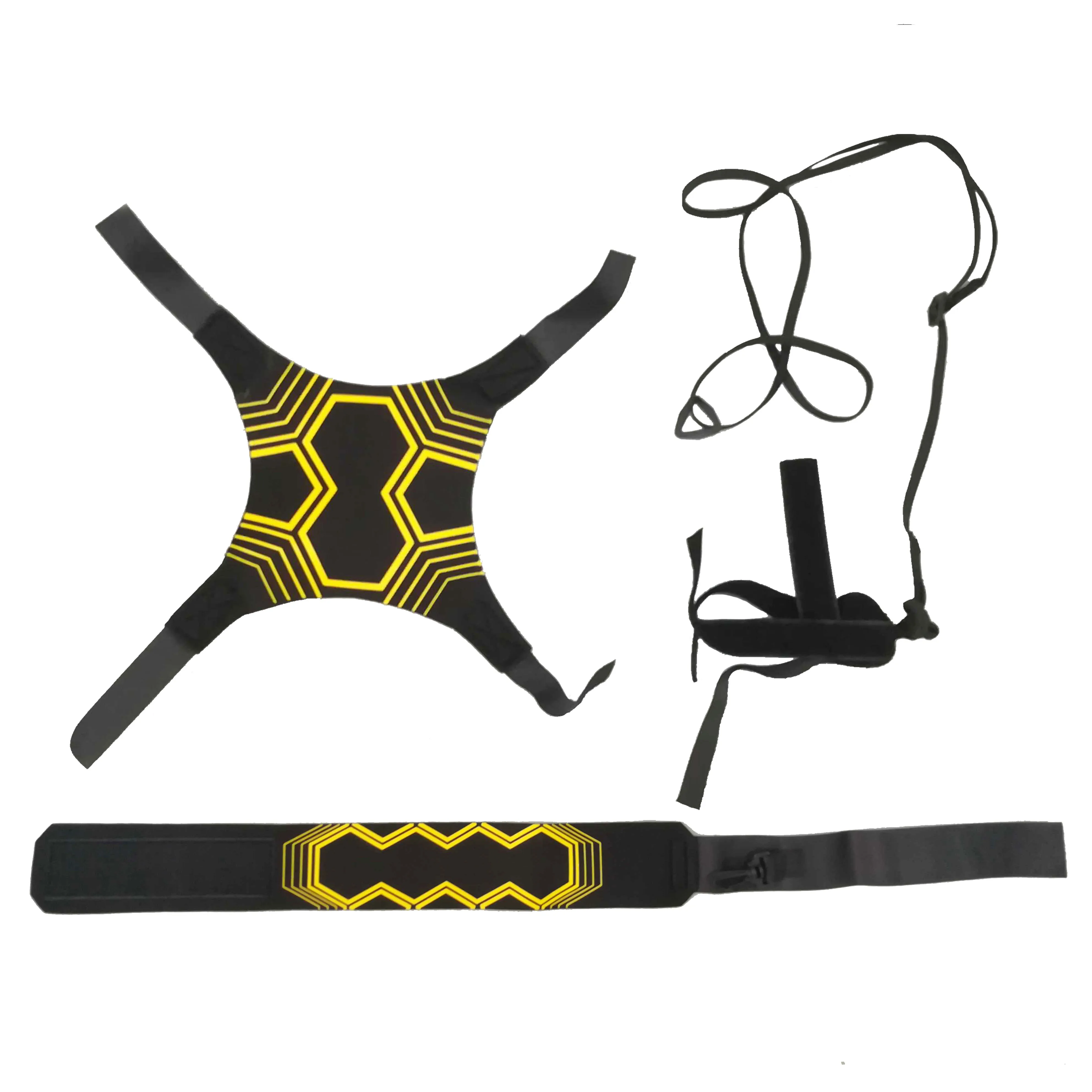 Football kick trainer football training assist hand free throwing only practice equipment for children and adults adjustable