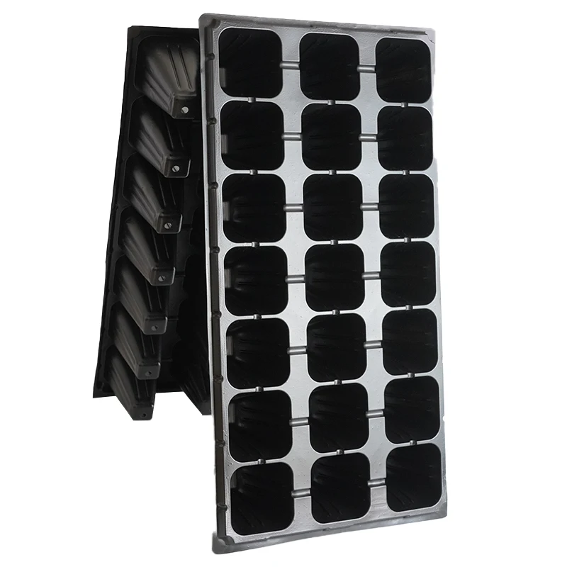 21 nursery cells Factory Direct Produced High Quality Plastic Nursery germination tray PET microgreen trays Used Many Times