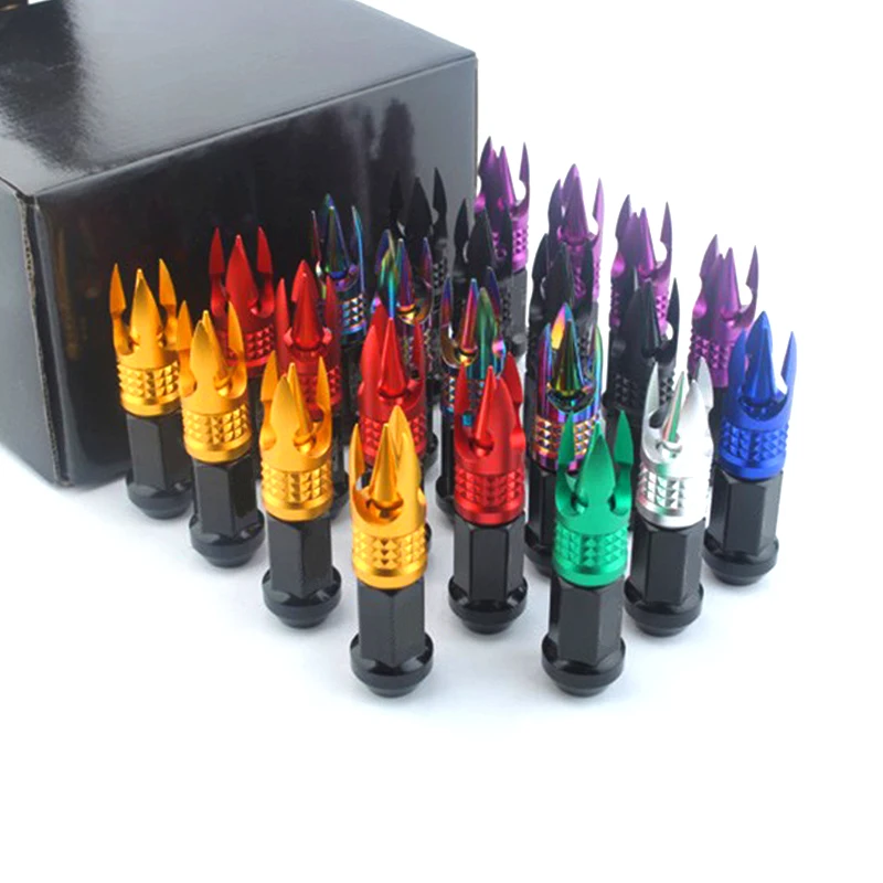 jdm Red Bullet Style Steel Wheel Lug Nuts For Wheel Rim M12X1.5 M12x1.25mm