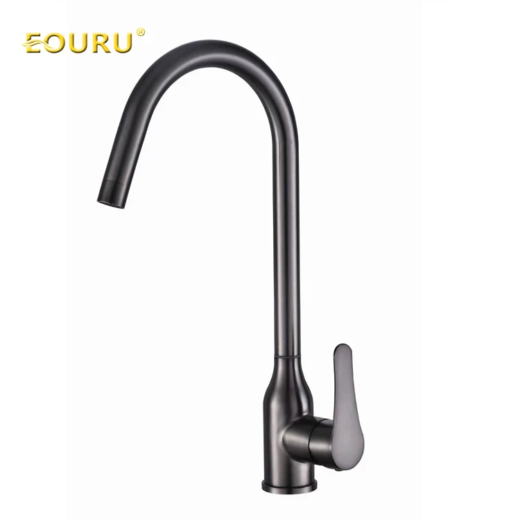 EOURU Commercial Luxury Water Brush 304 Sink Stainless Steel Grey Spray Universal Flexible Sink Kitchen Mixer Taps