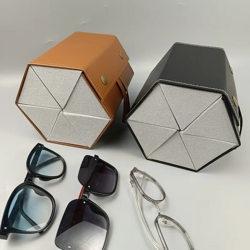 Foldable Sunglasses Organizer 2/3/4/5/6 Slots Travel Glasses Case Multiple Pairs Eyeglasses Storage Box Hanging Eyewear Holder
