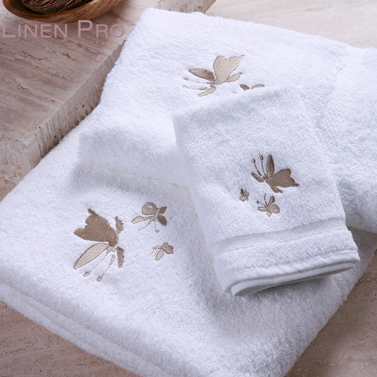 Linenpro Hot Selling Luxury Hotel Towel 100% Cotton High Quality No Embroidery High Absorbent Bath Towel For Spa