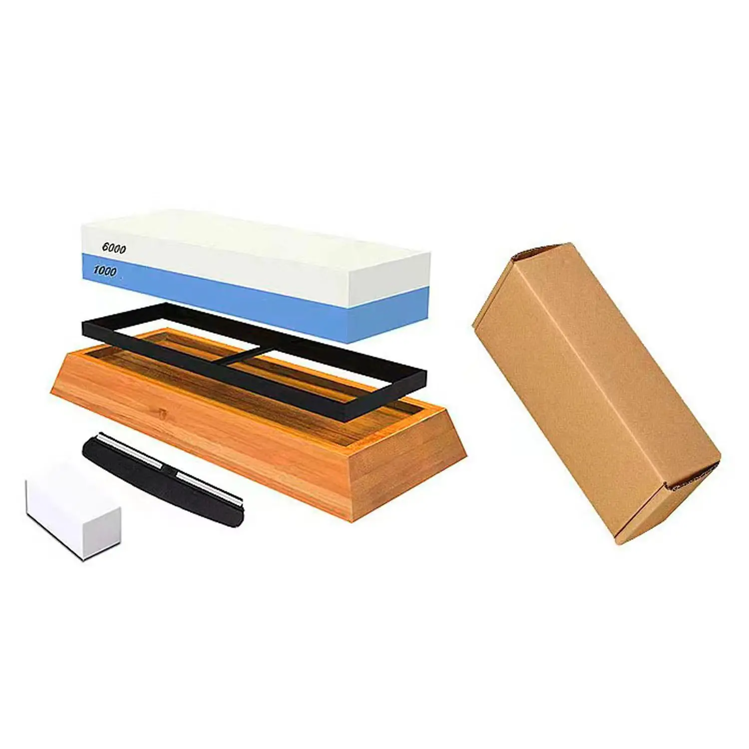 Double-sided knife sharpening grinding grit 1000 6000 2000 5000 3000 8000 blue  whetstone set oil stone kit