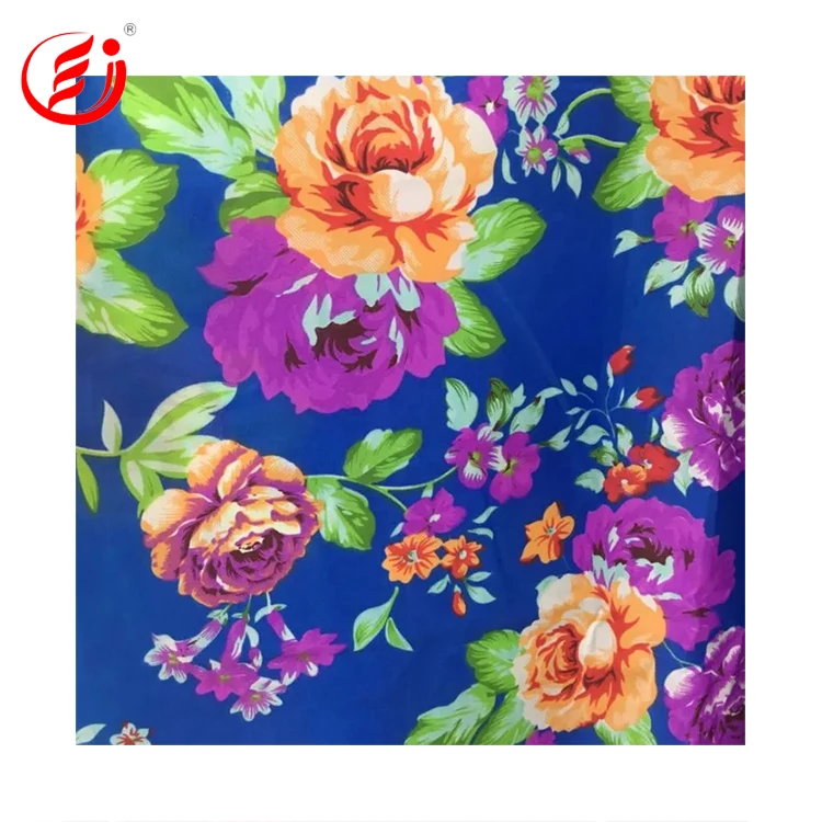 Recycled pigment printed fabric soft spandex 100% polyester printed fabric for bedding
