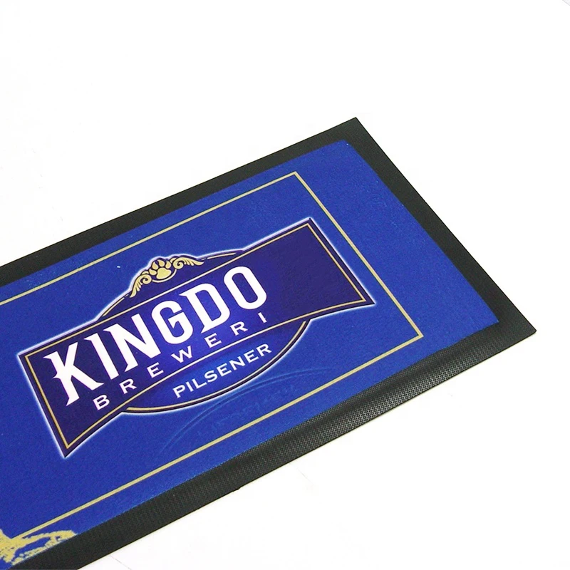 2024 New Eco-Friendly Bar Accessories Non-Stick PVC Bar Service Mats Anti-Slip Rubber Rail Mat Cheap Bar Runner Drinkware