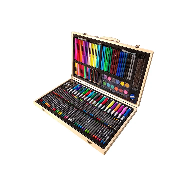 Art Professional Painting Sets For Adults Wooden Box Deluxe Kids Art Set Drawing Colored Pencils Paint Art Sets