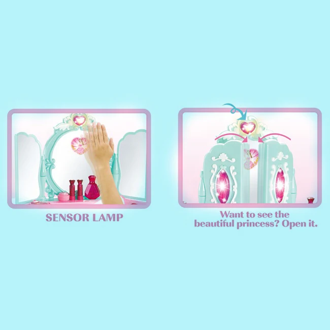 Amazon Popular Toy  Dress Up Pretend  Play House Table Kids Makeup Game Toy Play Set