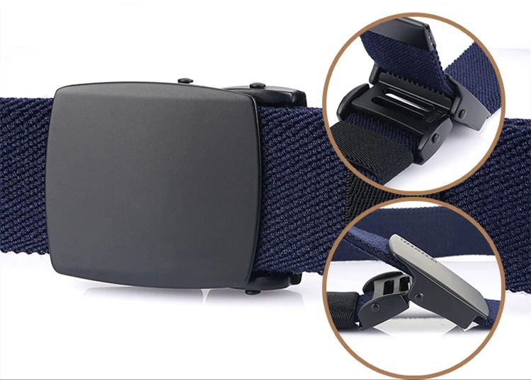 Adjustable Cotton elastic Belt Outdoor Belt Men Korean Woven Canvas Fabric Webbing Belt