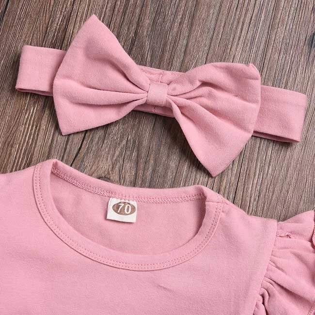 
Baby Girl Clothes Newborn Infant Baby Outfit Sets Long Sleeve Tops Pants Clothes Set 