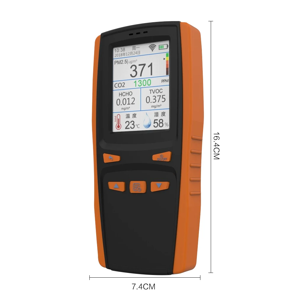 Портативный детектор газа CO2 DM509 система контроля качества воздуха PM2.5