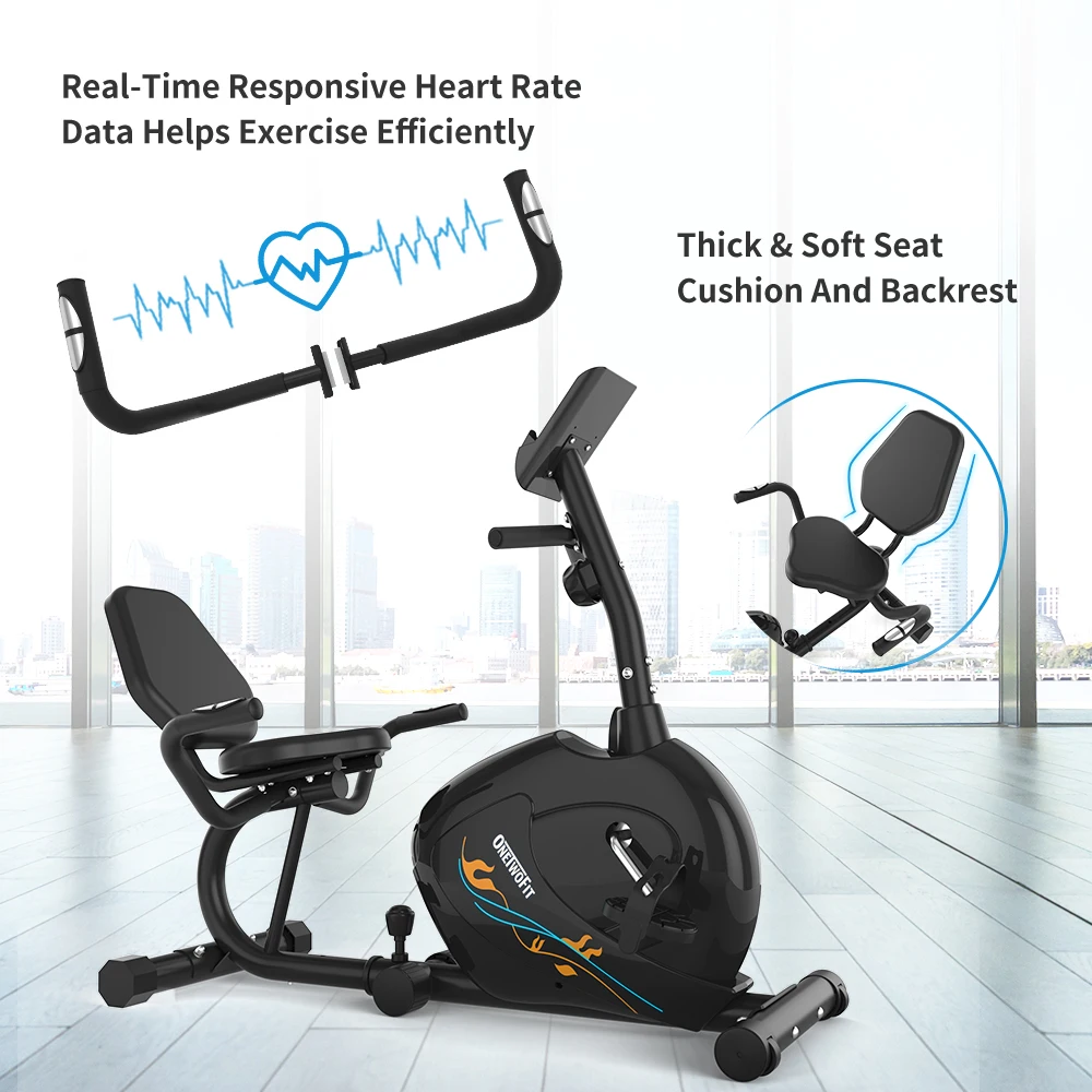 OneTwoFit High quality Indoor Fitness Exercise Bike 4KG lazy car indoor bike elliptical bike for home use