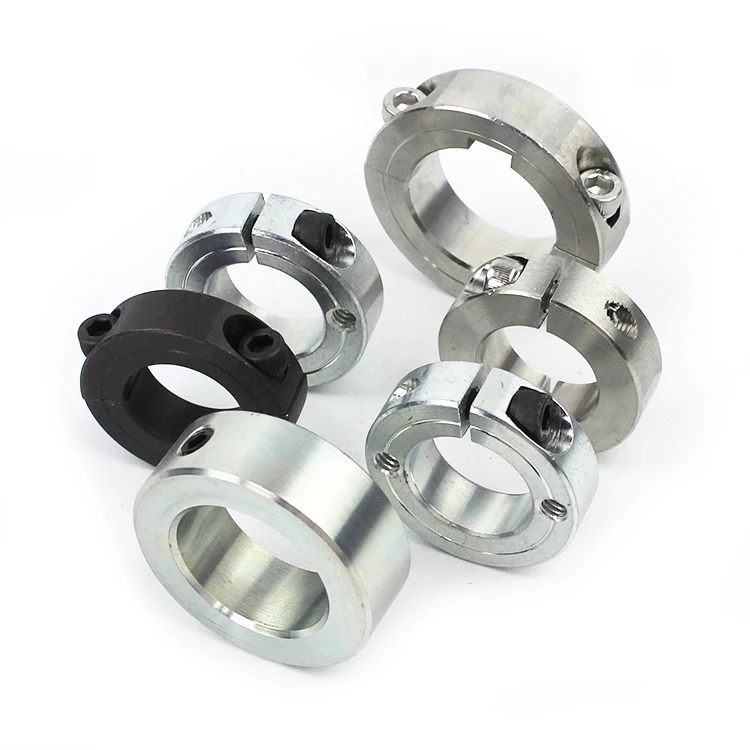 Anodizing aluminium shaft collar Double Split clamping shaft collars set screw shaft collar zinc coating